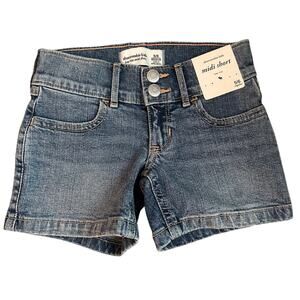 Abercrombie Kids Midi Jean Shorts Girls Size 5/6 Reg NWT